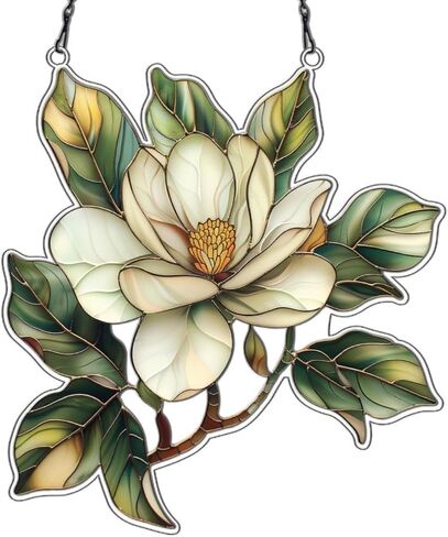 Magnolia Ornaments Decor for Window Hanging, Gift for Magnolia Lovers, Flower Home Wall Room Hanging Christmas Decorations, Acrylic Ornament in Kuwait