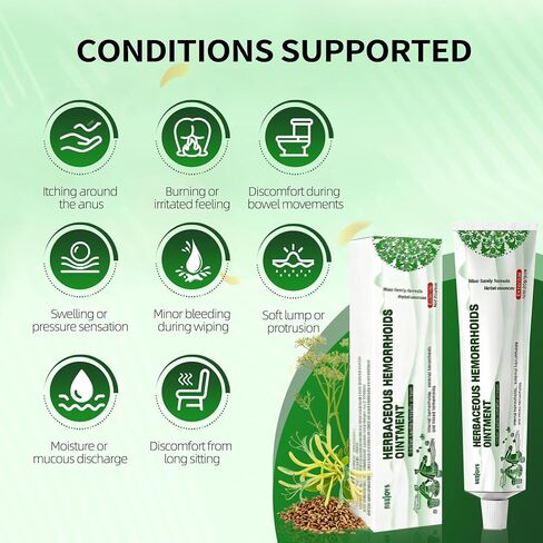 Hemorrhoid Cream: Advanced Herbal Hemorrhoids Treatment Cream for Itching and Burning, Shrink & Soothe Hemorrhoids - 1.8 Oz in Saudi Arabia