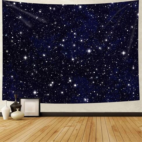 Simsant Galaxy Tapestry Blue Starry Sky Tapestry Universe Space backdrop Decorations Wall Hanging Psychedelic Mysterious Nebula Stars Covering for Living Room Dorm Ceiling Fabric Hangings 80x60 in Saudi Arabia
