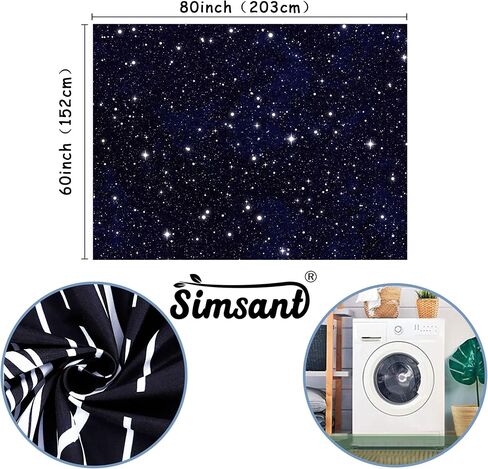 Simsant Galaxy Tapestry Blue Starry Sky Tapestry Universe Space backdrop Decorations Wall Hanging Psychedelic Mysterious Nebula Stars Covering for Living Room Dorm Ceiling Fabric Hangings 80x60 in Saudi Arabia