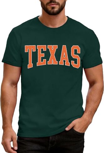 Mens Texas Shirt Western Southern T-Shirts Texas State Pride Tee Tops in Saudi Arabia
