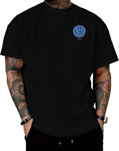KESIHAN Mens Graphic T Shirt Vintage Streetwear Tee Casual Regular Fit Galaxy Back Graphic Unisex Summer Fashion Shirt in Saudi Arabia