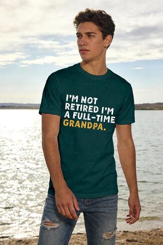 Retirement Shirt for Men I'm Not Retired I'm A Full-Time Grandpa T-Shirt Grandfather Life Tee Tops in Kuwait