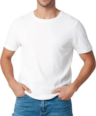 Men's Casual T Shirts, Stretch Cotton Basic Tee, Crew-Neck and Henley Breathable Summer Short Sleeve Shirts in Saudi Arabia