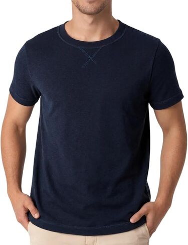 Men's Casual T Shirts, Stretch Cotton Basic Tee, Crew-Neck and Henley Breathable Summer Short Sleeve Shirts in Saudi Arabia