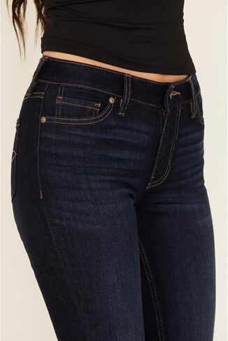 Shyanne Women's Aria Mid Rise Bootcut Stretch Denim Jeans Medium Wash 28W x 32L in Saudi Arabia