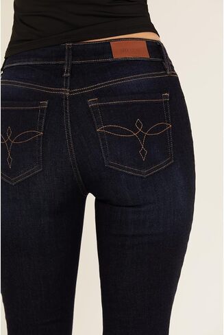 Shyanne Women's Aria Mid Rise Bootcut Stretch Denim Jeans Medium Wash 28W x 32L in Saudi Arabia
