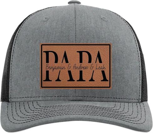 Papa Gifts from Grandkids, Grandchildren, Granddaughter - Personalized Papa Fathers Day Hats Customized - Custom Hats with Kids Names - Best Papa Gifts - Christmas Stocking Stuffer for Him in Saudi Arabia
