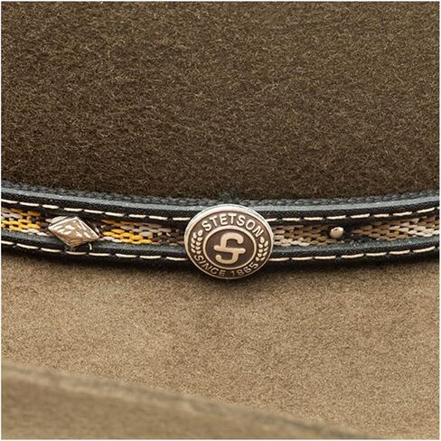 قبعة رعاة البقر من Stetson للجنسين Whitmore 4X Buffalo Felt - SBWTMR-7242KB 7 1/8 in Kuwait