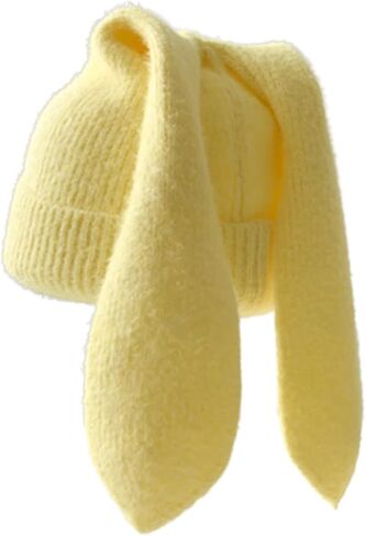 Women Bunny Beanie Rabbit Long Ears Cap Cute Funny Bunny Hats Knit Winter Warm Hat Outdoor Ski Skull Cap in Saudi Arabia