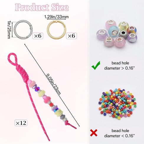 12 PCS Paracord Keychain Bag Charms, Colorful Braided Rope Keychains with Metal Rings, Handmade Polyester Cord Bag Charm Accessories for Purse Handbag Backpack Y2k Hanging Ornament in Saudi Arabia
