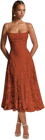 Tea Length Bridesmaid Dresses Lace Floral Formal Evening Gowns Spaghetti Straps Wedding Guest Dress in Saudi Arabia