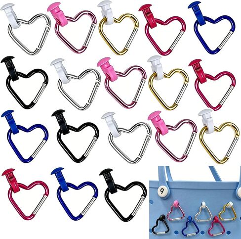 12Pcs Inserts Hooks Accessories for Beach Bag Key Holder for Bogg Bag Accessories Insert Hook Carabiner Keychain Holder Charms in Saudi Arabia