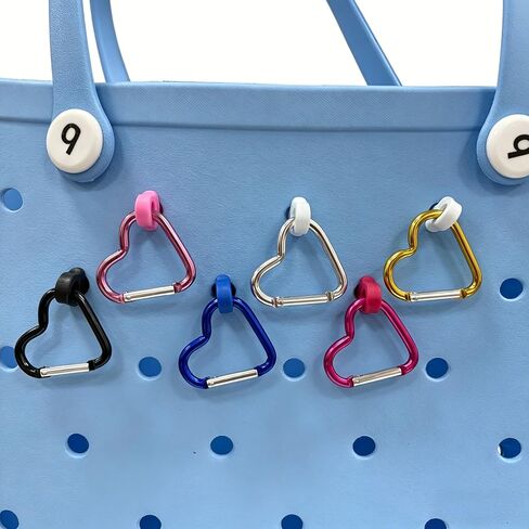 12Pcs Inserts Hooks Accessories for Beach Bag Key Holder for Bogg Bag Accessories Insert Hook Carabiner Keychain Holder Charms in Saudi Arabia