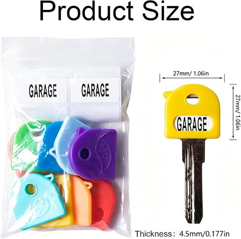 9 عبوات من أغطية مفاتيح السيليكون القابلة للتمدد مع علامات الملصقات وواقي المفاتيح القياسي لتنظيم مفاتيح المنزل in Kuwait