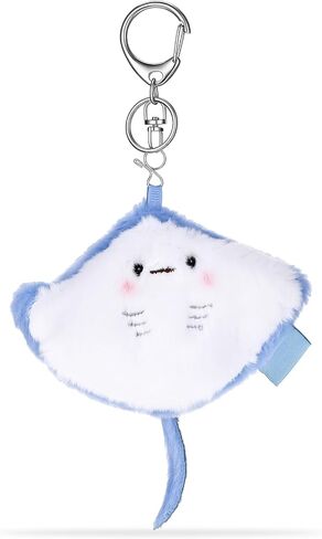 Cute Stingray Plush Keychain – Soft Sea Creature Bag Charm for Backpack Purse Keys, Mini Stuffed Animal Pendant, Ocean Themed Gift for Beach Lovers Young Adults in Saudi Arabia