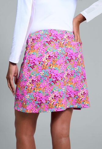 IBKUL UPF 50+ Sun Protection, Icefil Cooling, Moisture-Wicking Allana Print Faux Wrap Skort in Saudi Arabia