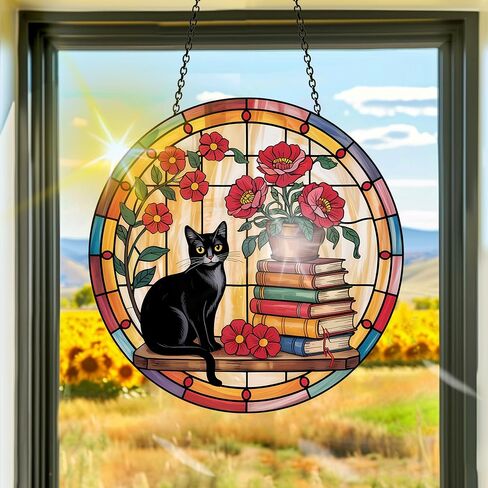 Colorful Acrylic Cactus Suncatcher, Sun Catchers Indoor Window Hanging Decoration, Rainbow Maker Wall Art, Living Room Bedroom Balcony Outdoor Garden Ornaments Decor 7.8x7.8 Inch-15 in Kuwait