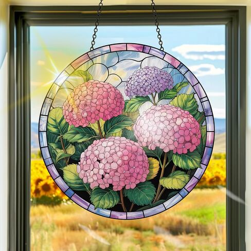 Colorful Acrylic Cactus Suncatcher, Sun Catchers Indoor Window Hanging Decoration, Rainbow Maker Wall Art, Living Room Bedroom Balcony Outdoor Garden Ornaments Decor 7.8x7.8 Inch-15 in Kuwait