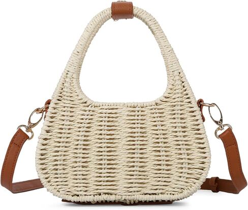 Emprier Summer Straw Crossbody Bags for Women Trendy Rattan Wicker Purses Summer Woven Vacation Handbags in Saudi Arabia