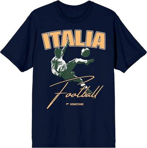 Homestand Italia Football Adult Navy Crew Neck Short Sleeve T-Shirt in Kuwait