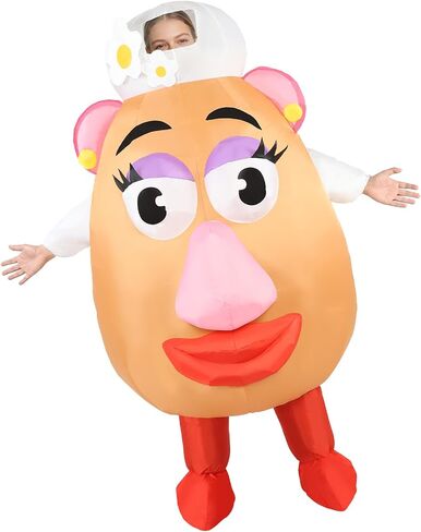 Potato Inflatable Costume Adults Women Funny Full Body Blow Up Outfit for Halloween Party Parades or Couple Cosplay in Saudi Arabia