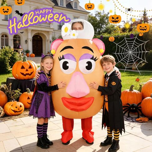 Potato Inflatable Costume Adults Women Funny Full Body Blow Up Outfit for Halloween Party Parades or Couple Cosplay in Saudi Arabia