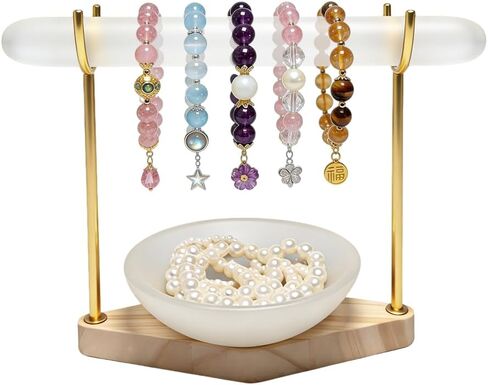 Selenite Crystal Bowl Set Selenite Bracelet Holder Display Stand, Detachable Selenite Crystal Healing Goth Bracelet Display Stand, Selenites Bowls for Necklace Watch Bangles Charging Cleansing in Saudi Arabia