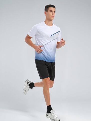 Simbora Men's 6-Piece Workout Set, Quick-Dry Athletic T-Shirts & Running Shorts, Breathable Gym Activewear for Training in Saudi Arabia