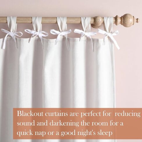HunnmingRe 52" W x 84" L 2 Panel Bow 100% Blackout White Curtain, Modern Blackout Thermal Rod Pocket Window Curtain Noise Insulated for a Quick Nap or Night's Sleep for Bedroom or Living Room in Kuwait