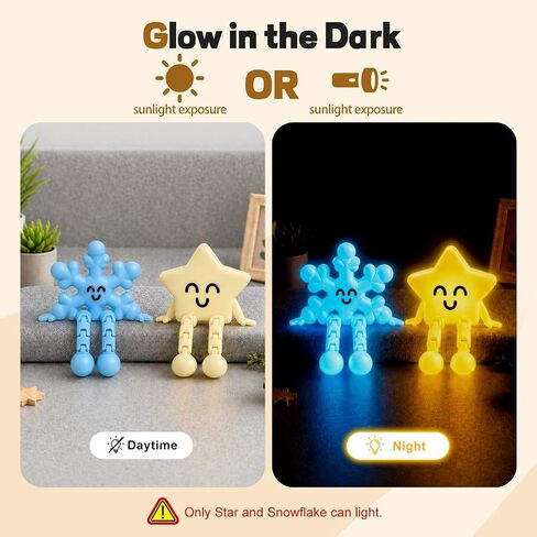 5 pcs 3D Printed Weather Buddy Computer Monitor Decor, 3D Printed Animal Decor for Stress Relief, Glow in The Dark Fidget Toys for Favors Birthday Gifts Desk Pets Office Home Decor in Saudi Arabia