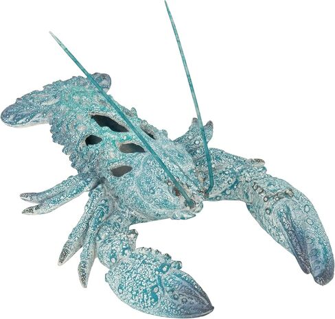 Coastal Hermit Crab Decor – Blue Nautical Beach Figurine with Shell for Shelf, Bathroom, Living Room, or Beach House Accent in Saudi Arabia