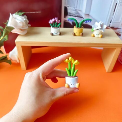 4 pcs Cute Car Accessories for Women Mini Flower Pot Elf Car Dashboard Decorations Computer Monitor Plant Pot Figurine Office Desk Decor Co-Worker Gifts. in Saudi Arabia