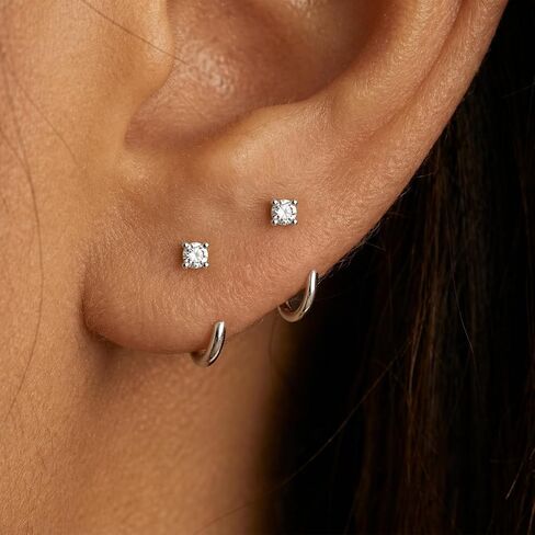 Backless Earrings for Women No Back Half Hoop Earrings Twisted Hoops Cartilage Helix Piercing Jewelry in Saudi Arabia