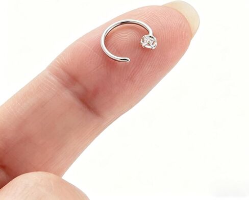 Backless Earrings for Women No Back Half Hoop Earrings Twisted Hoops Cartilage Helix Piercing Jewelry in Saudi Arabia