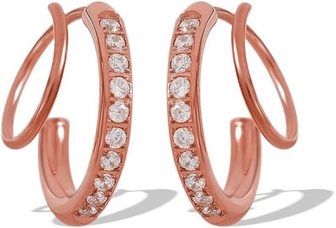 Backless Earrings for Women No Back Half Hoop Earrings Twisted Hoops Cartilage Helix Piercing Jewelry in Saudi Arabia