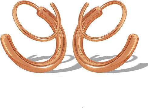 Backless Earrings for Women No Back Half Hoop Earrings Twisted Hoops Cartilage Helix Piercing Jewelry in Saudi Arabia