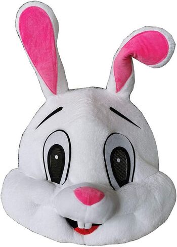 Lormaka Easter Bunny Animal Head Costume Rabbit Mascot Head Halloween Costume Christmas Party Cosplay Dress in Saudi Arabia