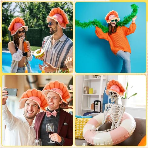 Chicingyou Clam Costume Hat Novelty Shell Headwear Under the Sea Costume Novelty Adult Hats for Holiday Costumes, Halloween Cosplay Party, Photo Props or Daily Fun Accessories in Saudi Arabia