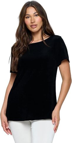 Jostar Women's AY Boat Neckline Short Sleeve Top in Saudi Arabia