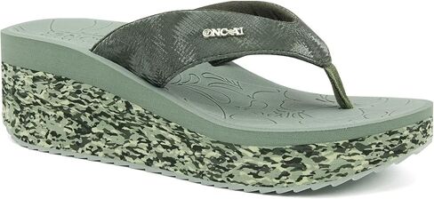 ONCAI Women's Platform Sandals Dressy Chunky Wedge Flip Flops for Women With Comfortable Cushion Woman Fashion Walking Slip On Sandles Ladies Shoes Summer Sandalias de Plataforma para Mujer Size 5-11 in Saudi Arabia