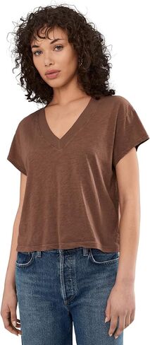 Michael Stars Women's Harlan Cropped V-Neck Tee in Kuwait