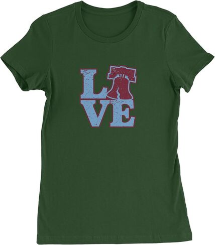 Love Philly Liberty Bell Womens T-Shirt, Soft Cotton, Graphic Tee in Saudi Arabia