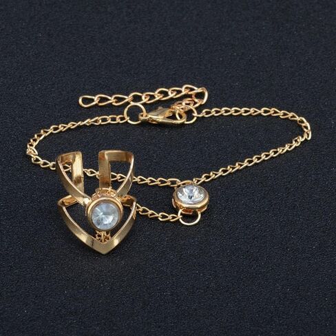 Bethynas Boho Gold Link Bracelet with Slave Finger Ring Vintage Bohemian Crystal Hand Harness Dainty Gold Ring Hand Chain for Women in Kuwait