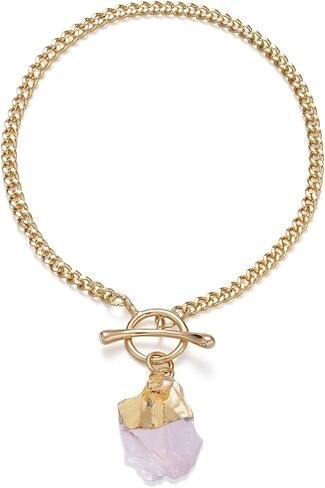 Crystal Bracelet for Women, Dainty 14K Gold Plated Chain Bracelet Handmade Healing Crystals and Stones Spiritual Jewelry Gifts for Women in Saudi Arabia