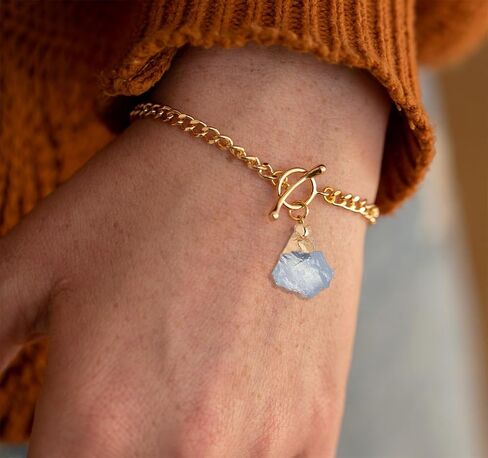 Crystal Bracelet for Women, Dainty 14K Gold Plated Chain Bracelet Handmade Healing Crystals and Stones Spiritual Jewelry Gifts for Women in Saudi Arabia