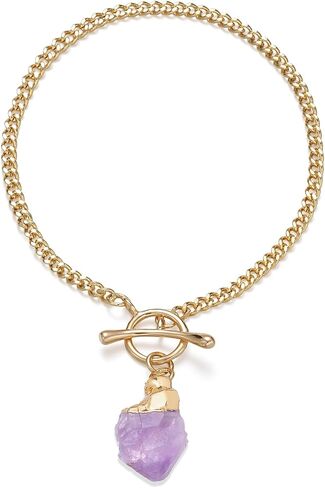 Crystal Bracelet for Women, Dainty 14K Gold Plated Chain Bracelet Handmade Healing Crystals and Stones Spiritual Jewelry Gifts for Women in Saudi Arabia