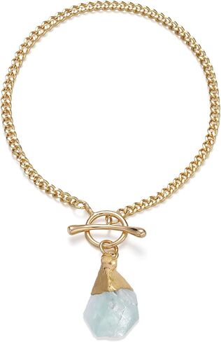 Crystal Bracelet for Women, Dainty 14K Gold Plated Chain Bracelet Handmade Healing Crystals and Stones Spiritual Jewelry Gifts for Women in Saudi Arabia