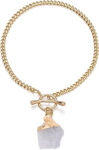 Crystal Bracelet for Women, Dainty 14K Gold Plated Chain Bracelet Handmade Healing Crystals and Stones Spiritual Jewelry Gifts for Women in Saudi Arabia