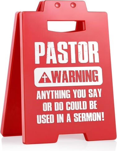 Funny Pastor Appreciation Gifts - Mini Sign, Pastor Gifts for Men Friends, Anniversary Birthday Christmas Retirement Gift for Pastors, Humor Home Office Desk Decor, Christian Gifts for Men Women in Saudi Arabia